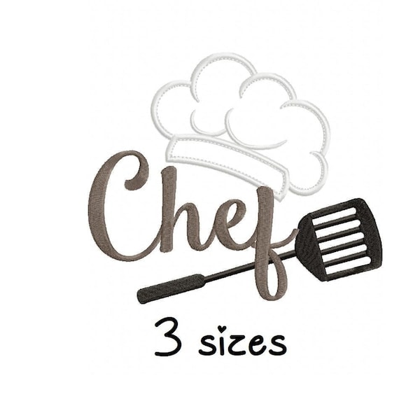 Chef Hat  embroidery design, kitchen embroidery design machine, towel embroidery pattern, file instant download, cook embroidery design