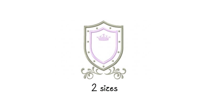 Shied Frame embroidery designs frame embroidery design machine Crown embroidery pattern file instant download baby embroidery design