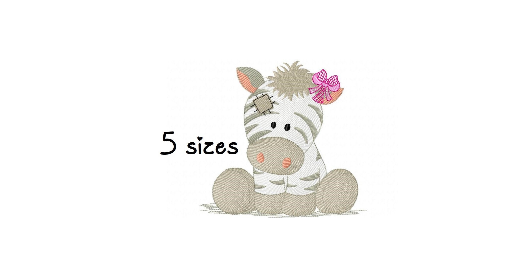 Zebra Girl Patchwork embroidery design, animals embroidery design mac…