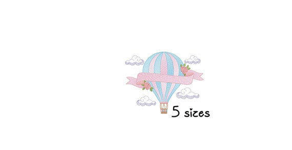 Cute Balloon embroidery designs, baby embroidery design machine, newborn embroidery pattern,file instant download, cute embroidery design