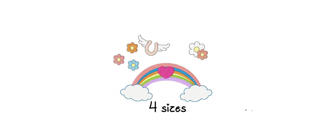 Cute Rainbow Embroidery Designs, Magical Embroidery Design Machine ...