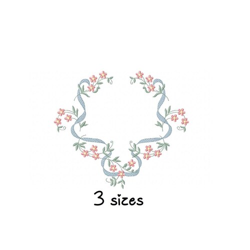 Lace Flowers Embroidery Designs Frame Embroidery Design Etsy