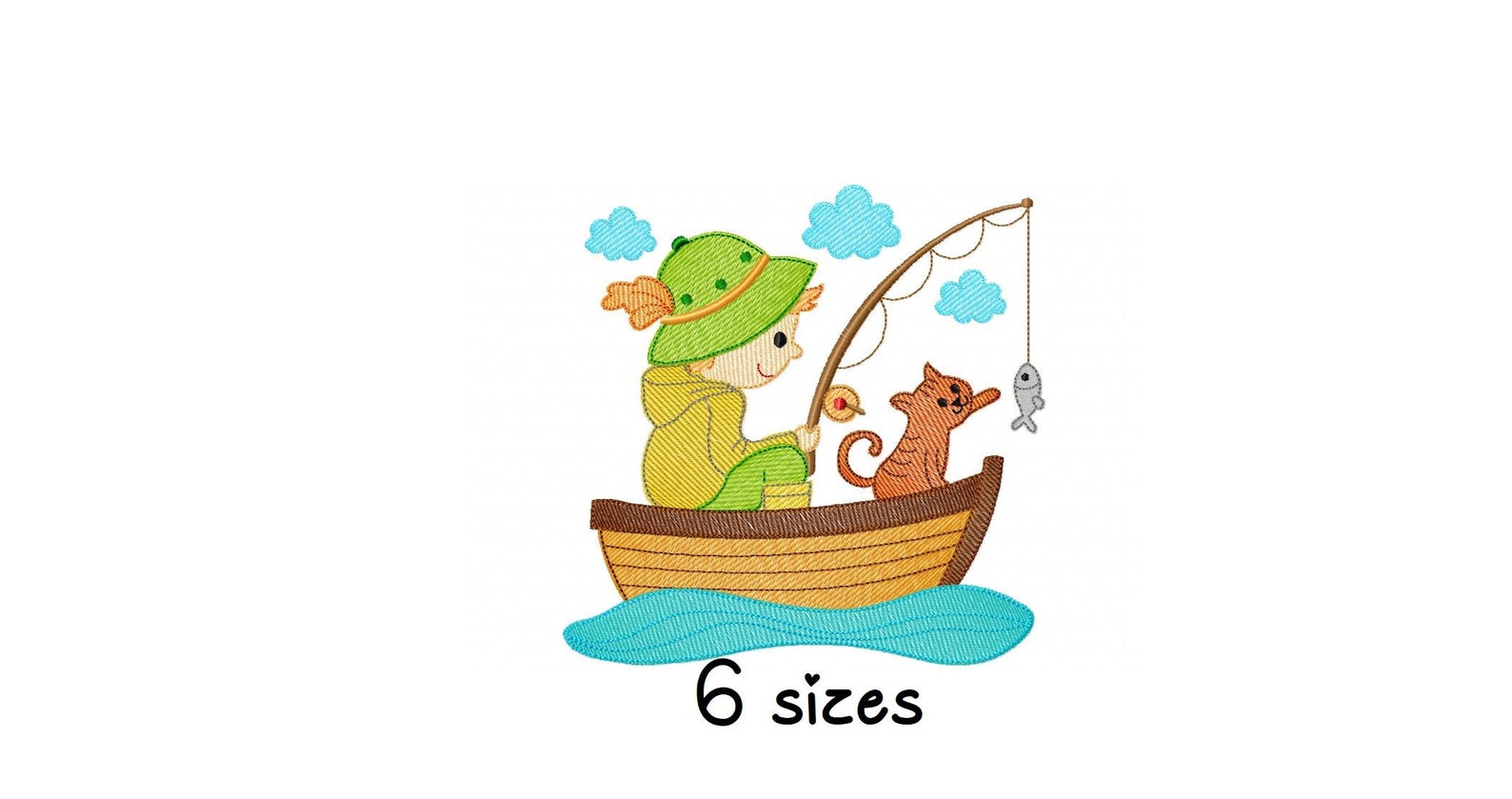 Fishing Cat Embroidery