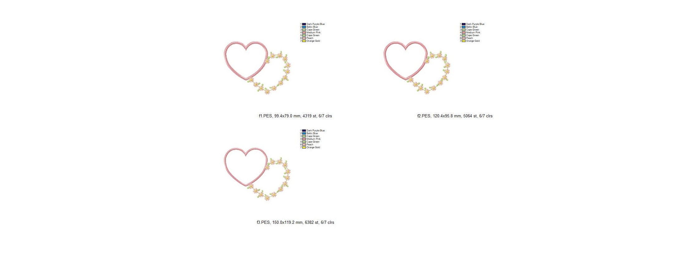 Hearts Frame embroidery designs frame embroidery design Etsy