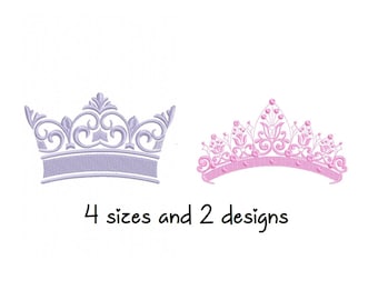 Crowns embroidery designs princess embroidery design machine baby embroidery pattern file instant download towel embroidery design