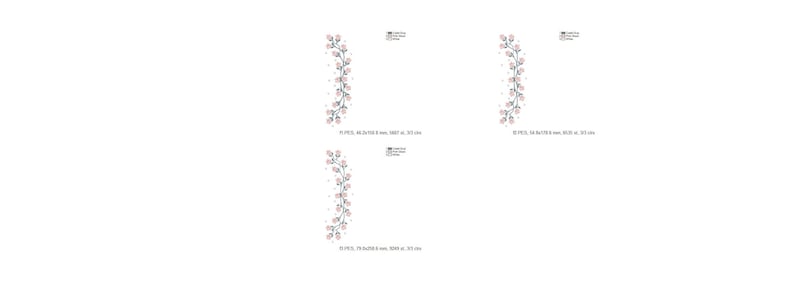 Sweet Little Flowers embroidery designs, towel embroidery design machine, floral embroidery pattern, file instant download, frame embroidery image 2