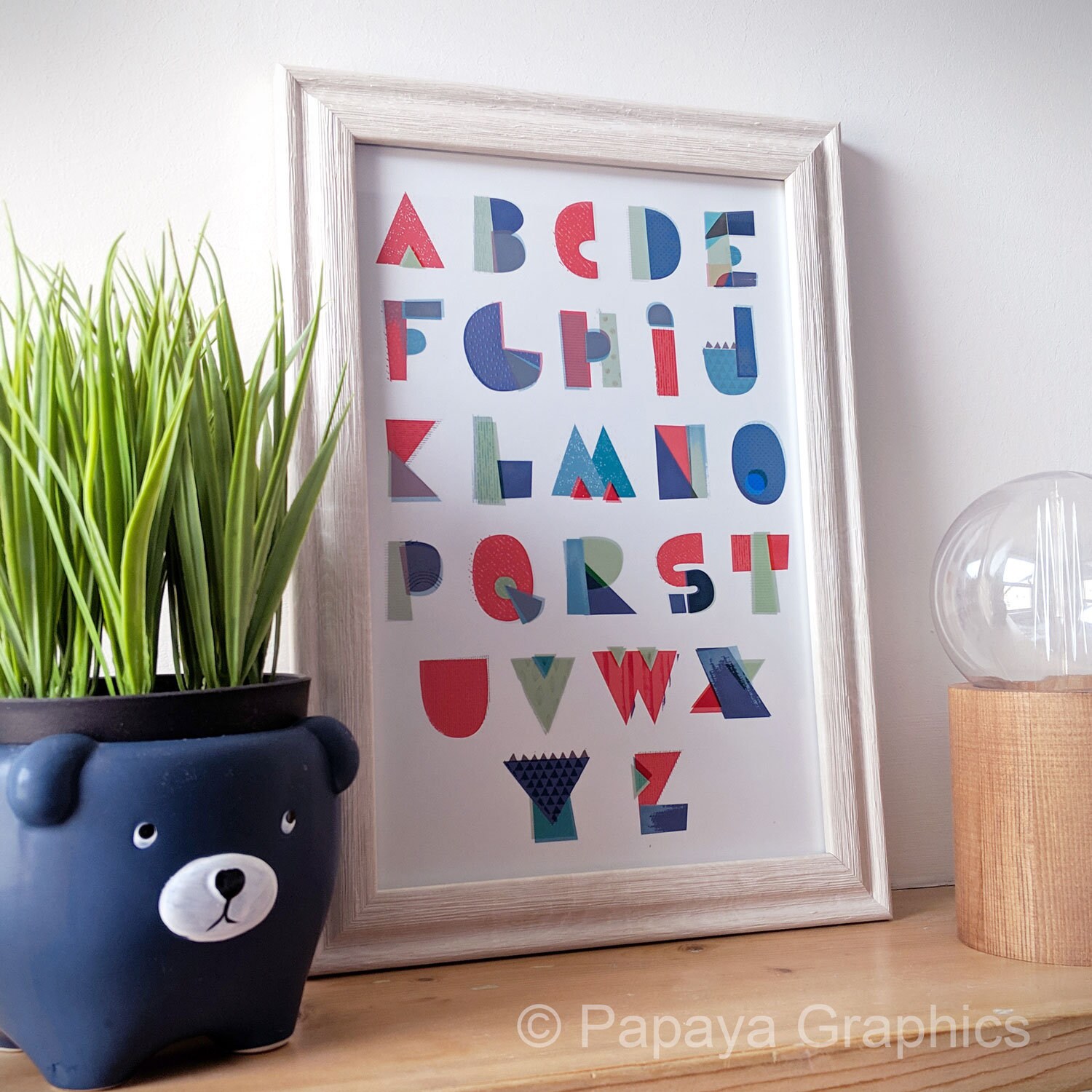 Alphabet nursery art Playroom Kids room decor Printable wall Etsy