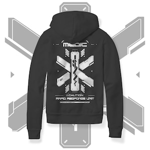 Cyberpunk EMT Shirt, 'Cyber Medic' Graphic Hoodie, apparel for Paramedic and First Responders