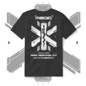 Cyberpunk EMT Shirt, 'Cyber Medic' Graphic T-shirt, apparel for Paramedic and First Responders