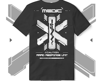 Cyberpunk EMT Shirt, 'Cyber Medic' Graphic T-shirt, apparel for Paramedic and First Responders