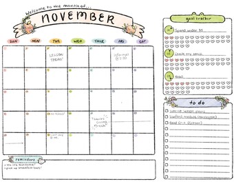 Kawaii Calendar - Etsy