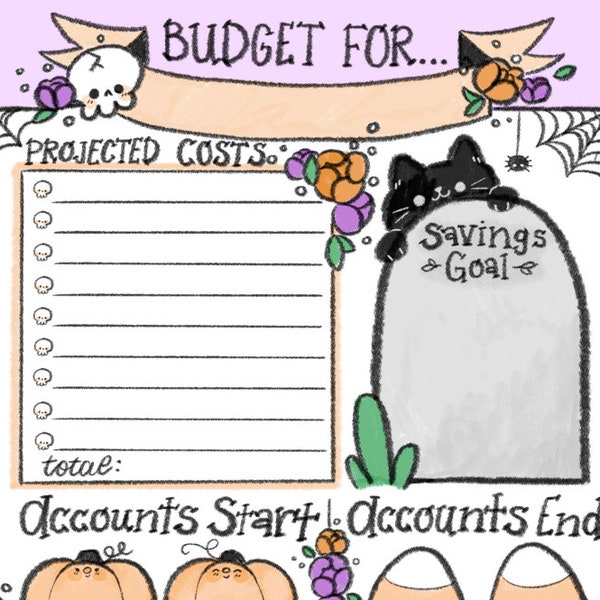 Halloween Budgeting Sheet