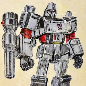 Megatron Transformers Hand-Signed Art Print