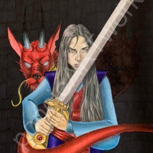 Dragon Girl Signed Art Print