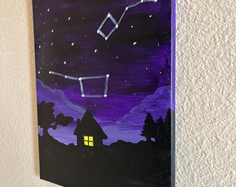 北斗七星とはね馬　アクリル画 北斗七星と小北斗七星 オリジナルアクリル画（2023年） - Etsy 日本