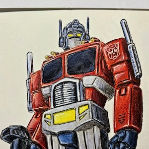 Optimus Prime Transformers Art Print Hand Signed
