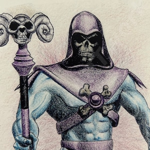 Skeletor Matted Art Print