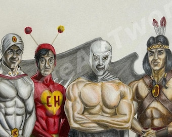 Arte original de superhéroes mexicanos (2024)
