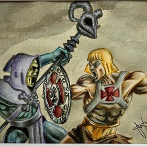 Skeletor vs He-Man Original Kunstwerk (2023)