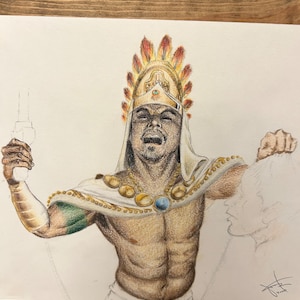 Aztec Warrior Original Art