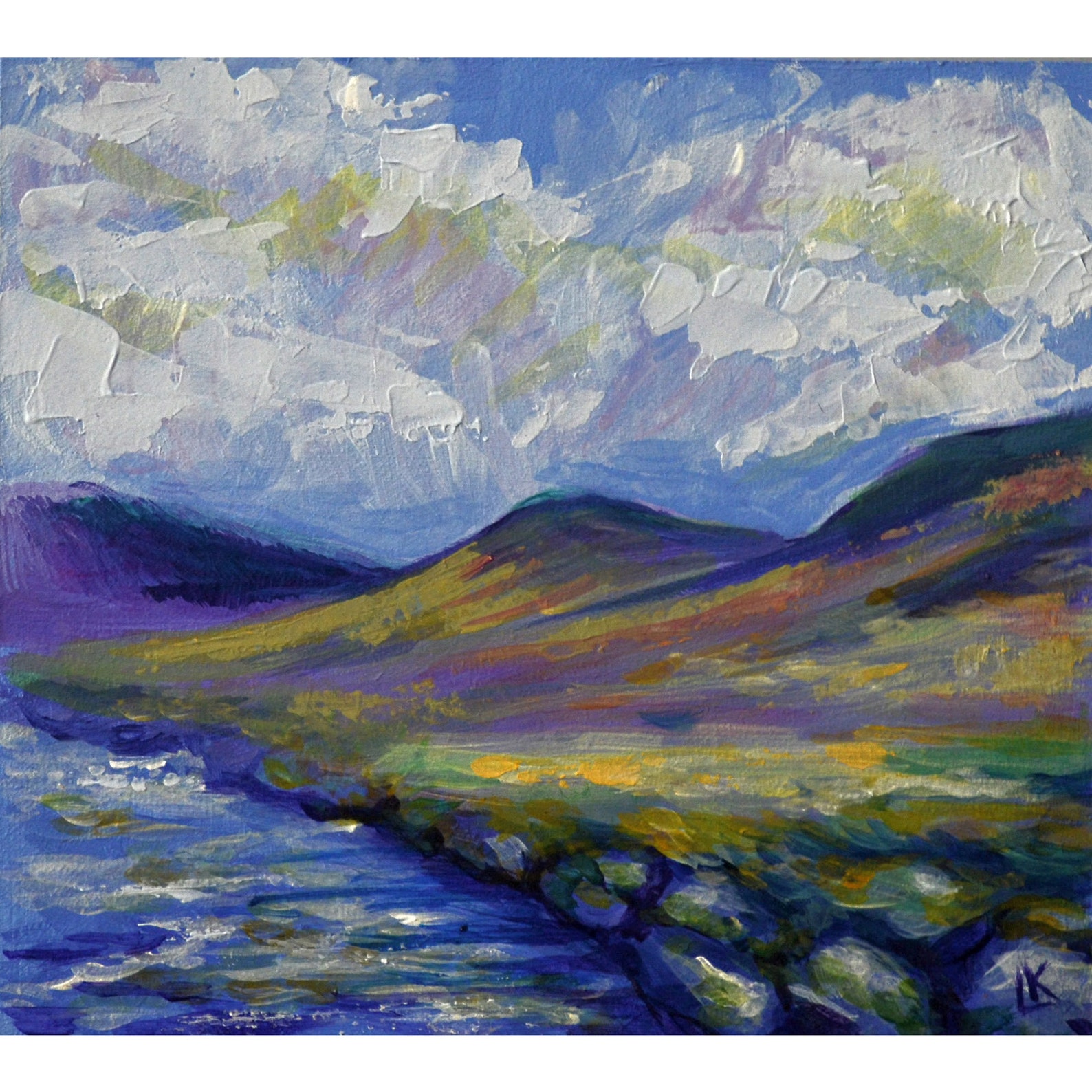 Rocky mountains painting ORIGINAL Affordable wall art Abstract Etsy