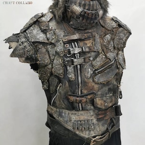 Kurtka skórzana - Wasteland Warrior- Postapocaliptic - Kurtka na Motocykl zamówienie - Strój festiwalowy - Cyberpunk - LARP