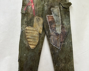 Pantalon post-apocaliptique - guerrier des terres désolées - GN - tenue de motos - dystopie - tenue de festival - opium - GN - Fallout - harceleur