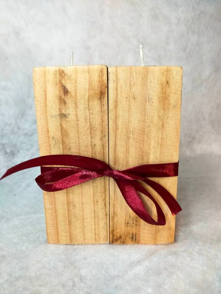 Bougeoir en Bloc Rustique