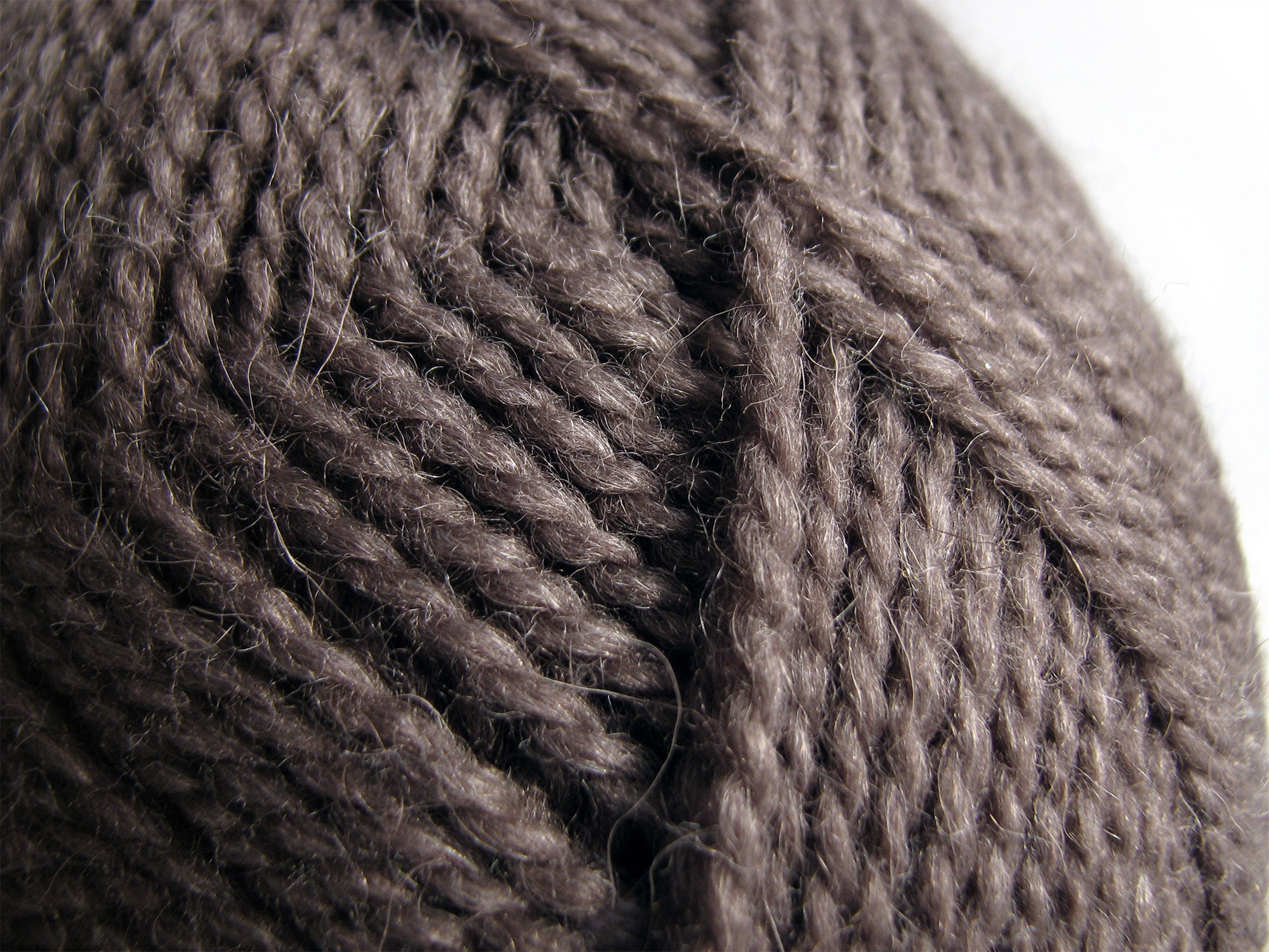 Wool Soft Hand Knitting Yarn Dark Brown DK Light Etsy