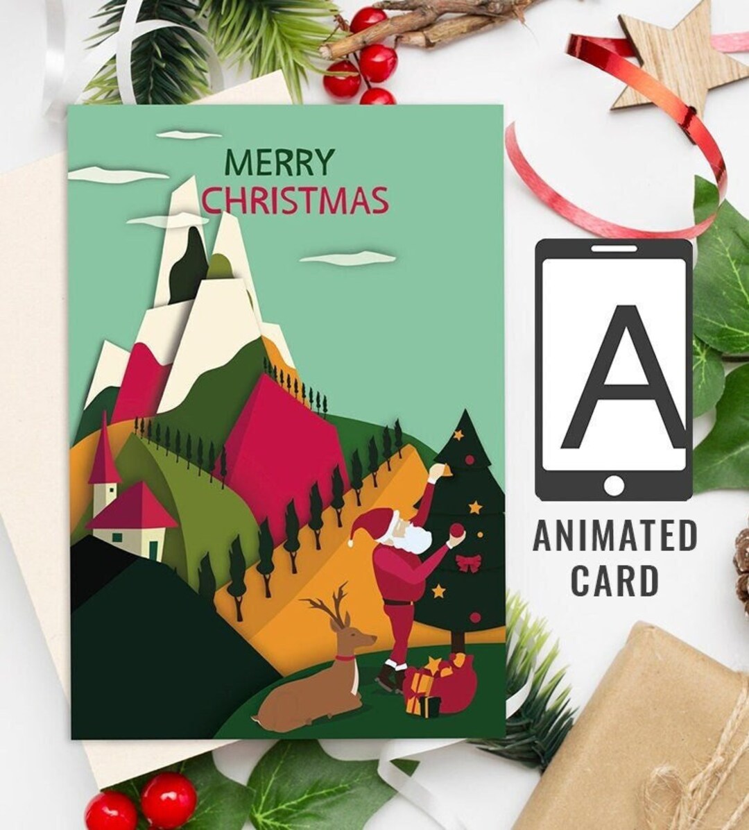 Wonderful Augmented Reality Christmas Card Stunning Animated Christmas