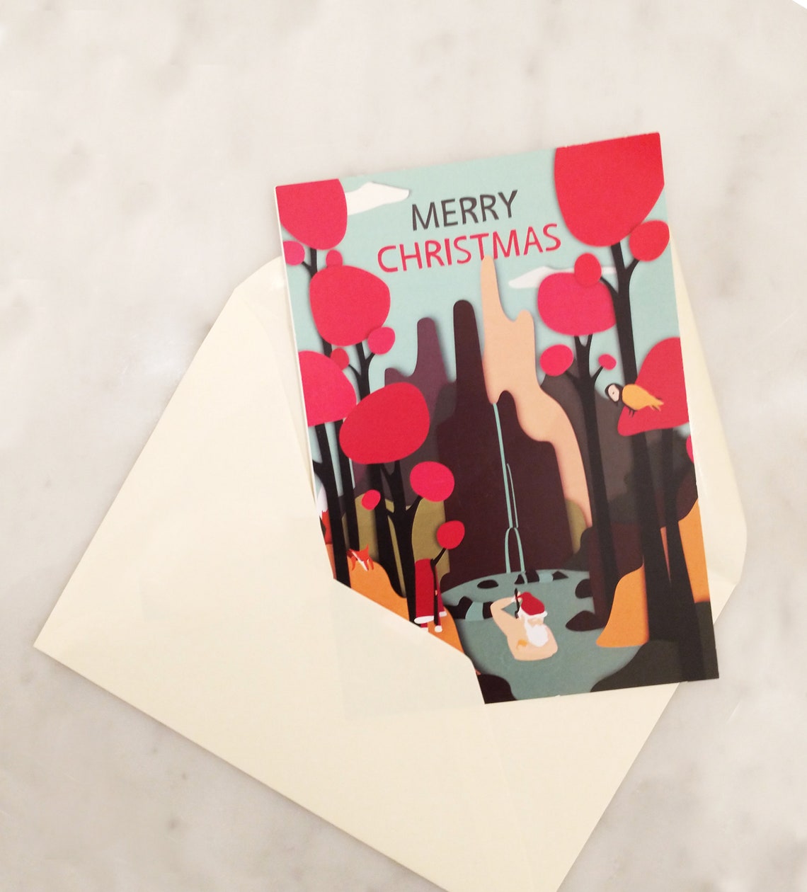 Amazing Augmented Reality Christmas Card Stunning Animated Etsy