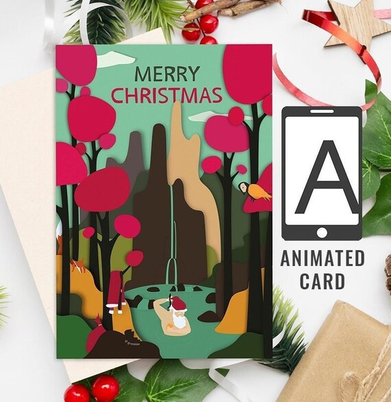 Amazing Augmented Reality Christmas Card Stunning Animated Etsy UK