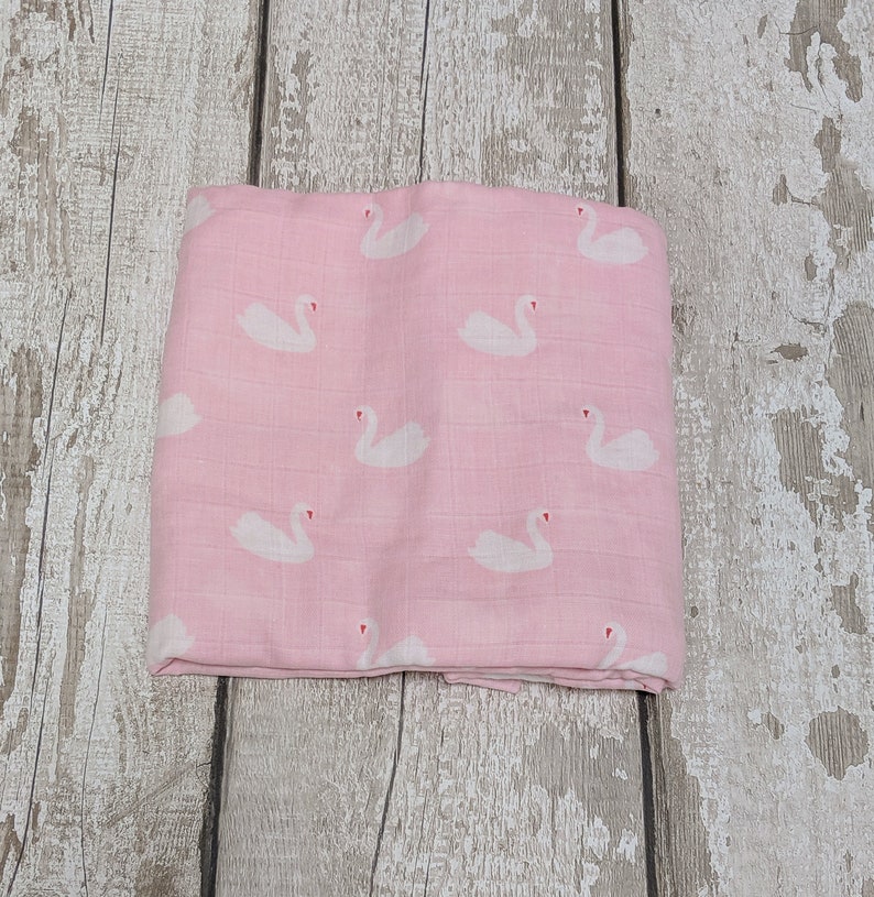 swan swaddle blanket