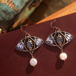 Boucles d'Oreilles Clous Doré Chandelier Vert Herbe Floral Noir Vintage Style A6 Boucles d'Oreilles Clous Doré Chandelier Vert Herbe Floral Noir Vintage Style A6