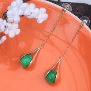 Clous d'oreilles Or Oxyde de Zirconium Triangle / Trillion 4 griffes Jaune 375/1000