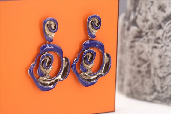 Boucles d/'Oreilles Clips Pendante Goutte Rouge Vintage Soirée Mariage Cadeau J4