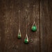 Boucles D’oreilles Longues Pétale Perle Pierre De Lune – Laiton Doré – Art Nouveau
