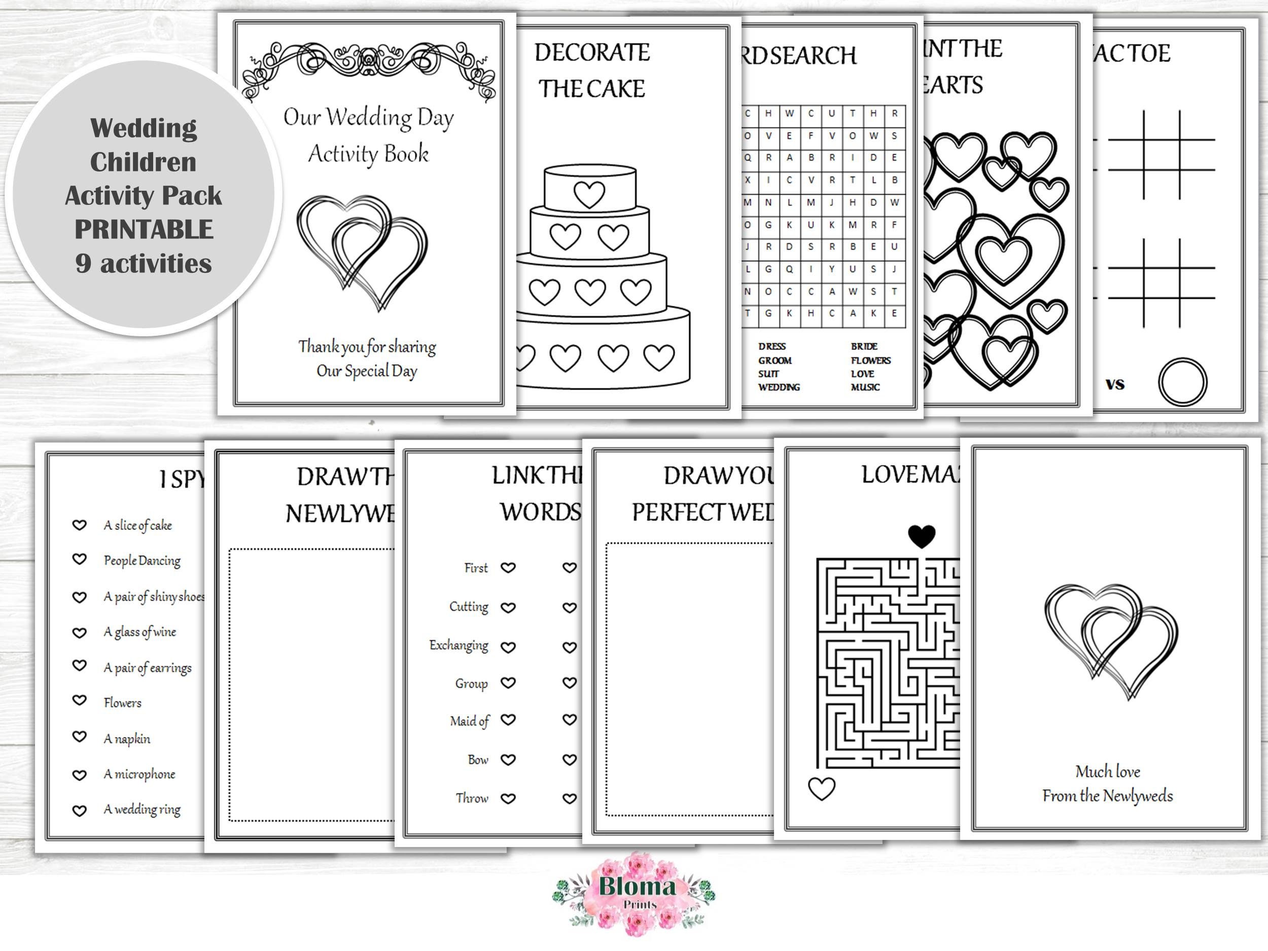 Wedding Activity Book for Kids // Printable from Lovely Indeed