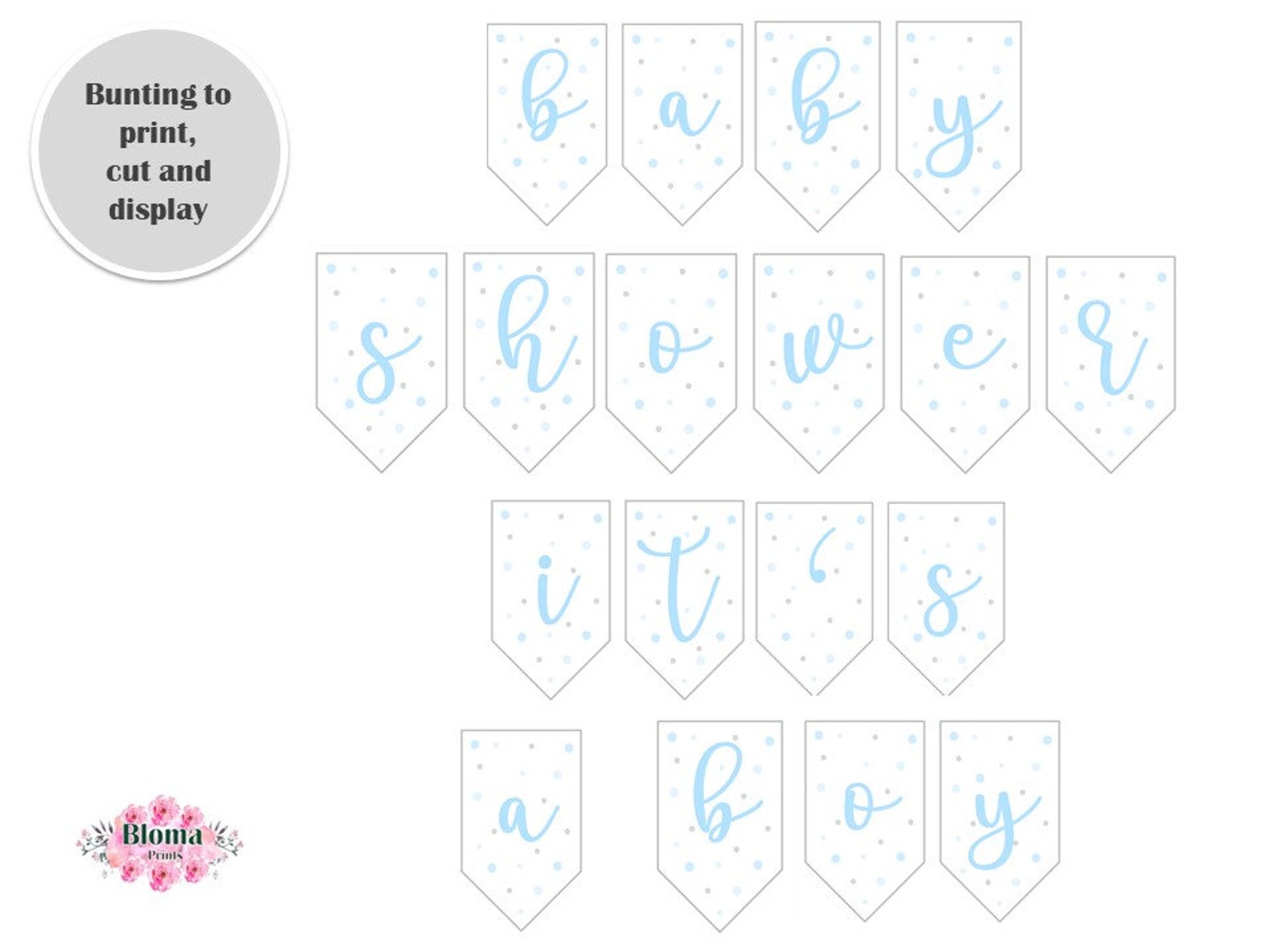 Blue Baby Shower Bundle Printablebaby Shower - Etsy