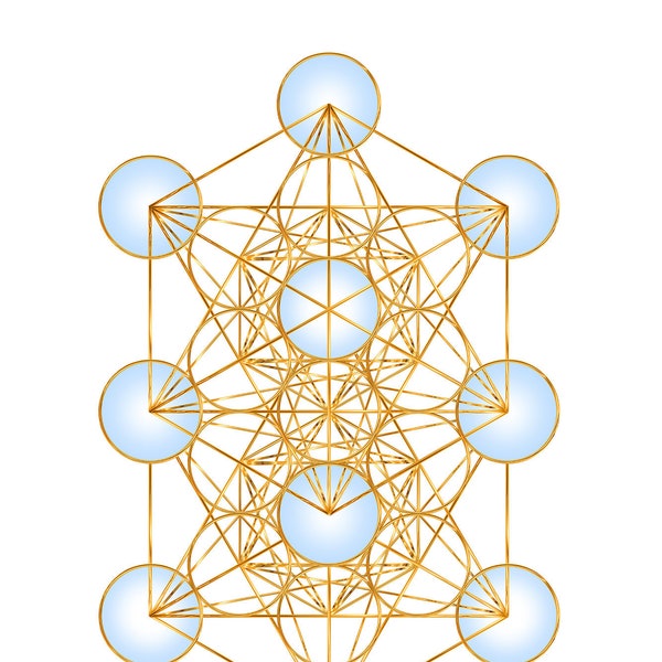 Tree Of Life And Metatron In One Sacred Geometry Design. Professional Quality Prints