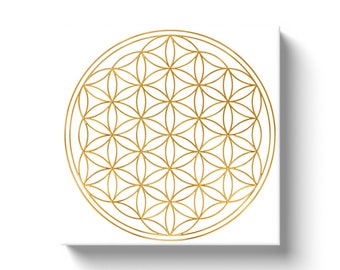 Flower Of Life. Up To 36"X36" Canvas Wraps. Beautiful Detail. Wall Jewelry.