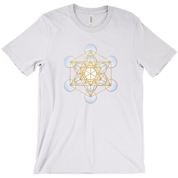 Sacred Geometry Metatron Cube With Her Spheres Of Influence. Light Inspired Art T-Shirt