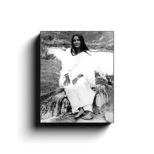 Sri Anandamayi Ma Portrait: “I Bless You.” Professional Photographic Print On Canvas.
