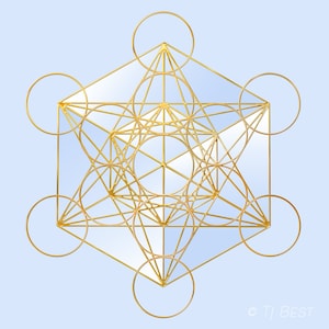 Cubo di Metatron, Geometria Sacra, strumento di contemplazione senza parole. Stampa professionale su carta fotografica di alta qualità