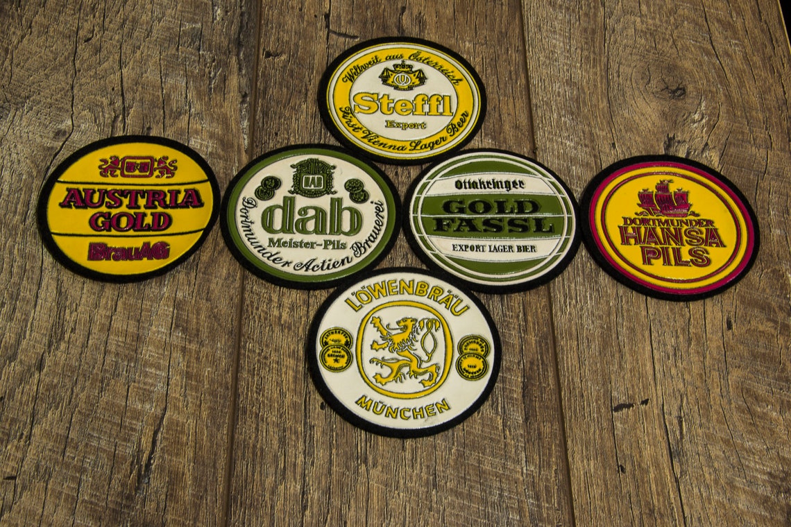 Vintage beer coasters collection coasters 1980 s bar decor Etsy