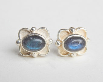 Rainbow Moonstone Studs, Moonstone Stud Earrings, 925 Sterling Silver, Moonstone Silver Stud, Moonstone Gemstone Stud, Moonstone Ear Stud