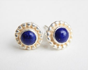 Brincos de Prata com Lápis-lazúli, Brincos de Prata com Lápis-lazúli, Brincos de Lápis-lazúli, Prata de Lei 925, Brinco com Gema de Lápis-lazúli, Brinco de Prata com Lápis-lazúli Azul