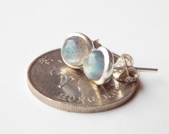 Rainbow Moonstone Studs, Moonstone Stud Earrings, 925 Sterling Silver, Moonstone Silver Stud, Moonstone Gemstone Stud, Moonstone Ear Stud