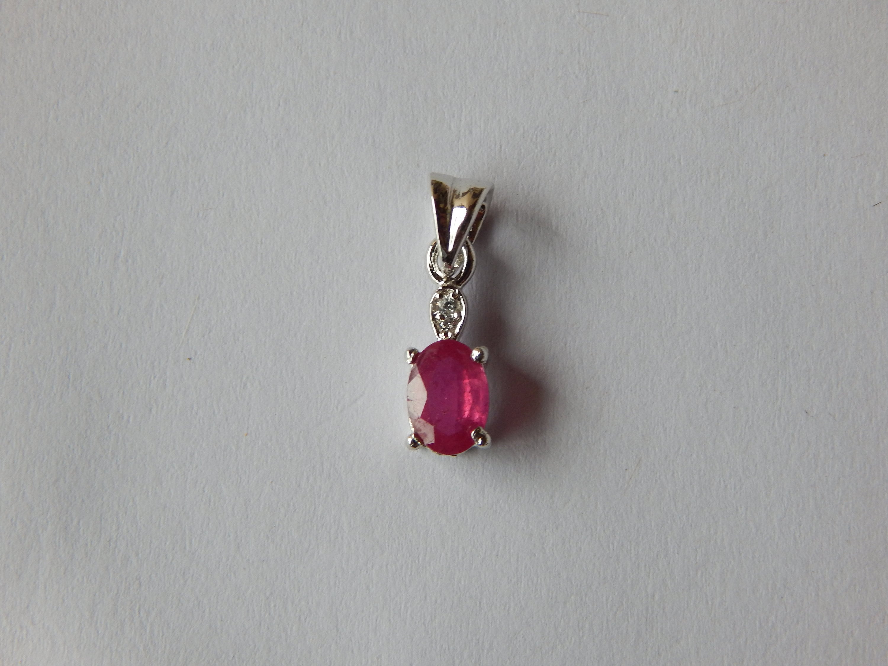 Ruby Pendant Natural Ruby Pendant Ruby Silver Pendant Red Etsy