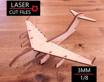 C17 GLOBEMASTER laser cut plane dxf ai svg digital files for laser cutting model aircraft hobby vector laser cut wooden airplane